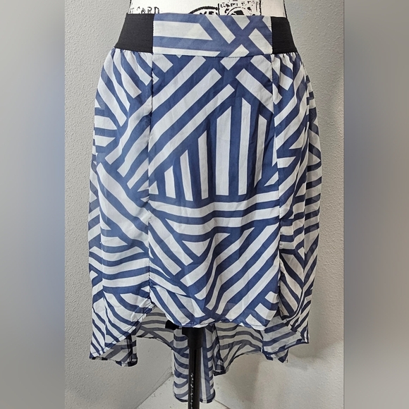 love, Fire Dresses & Skirts - Love Fire high low blue striped skirt